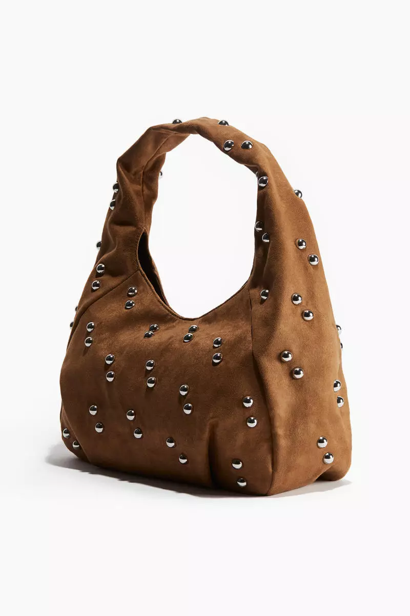 Stud-decorated shoulder bag