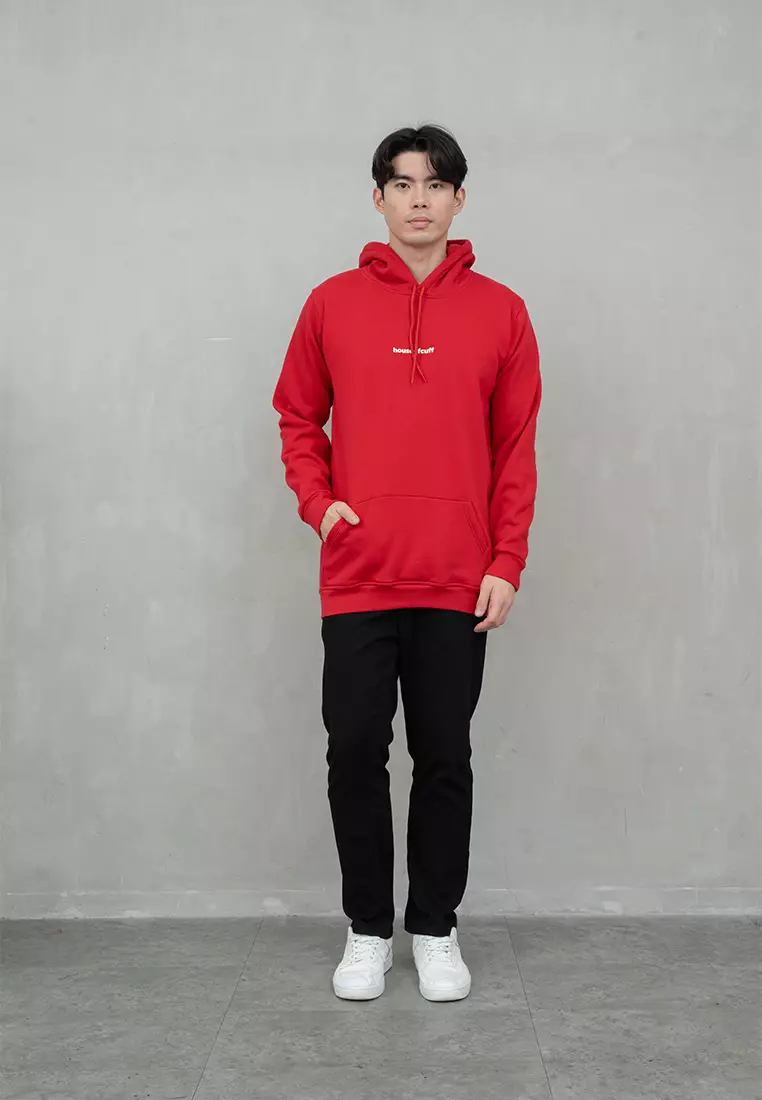 Houseofcuff Jaket Jumper Hoodie Tebal Premium Glow In The Dark Merah Maroon