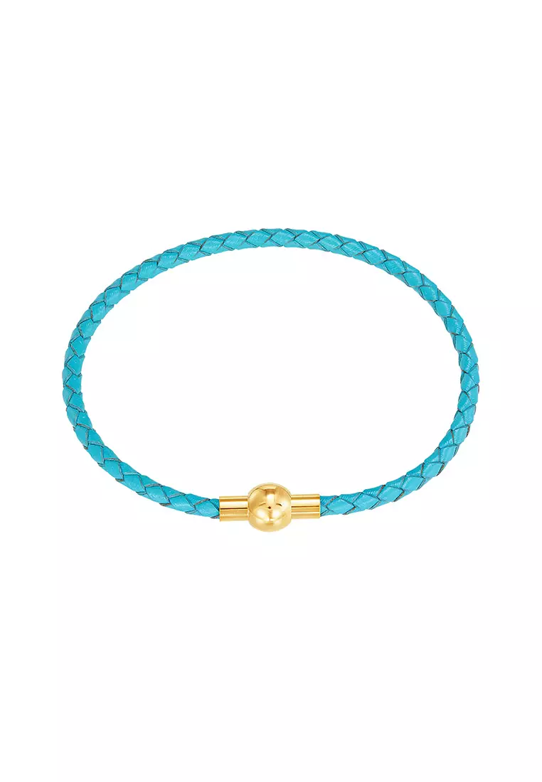 HABIB Leather Bracelet (Turquoise Colour)