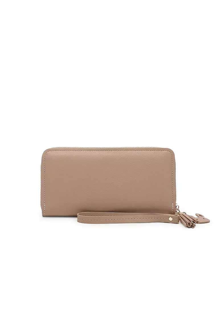 Women's Clutch Purse / Wallet (Dompet Wanita dengan Gelang) - Cokelat