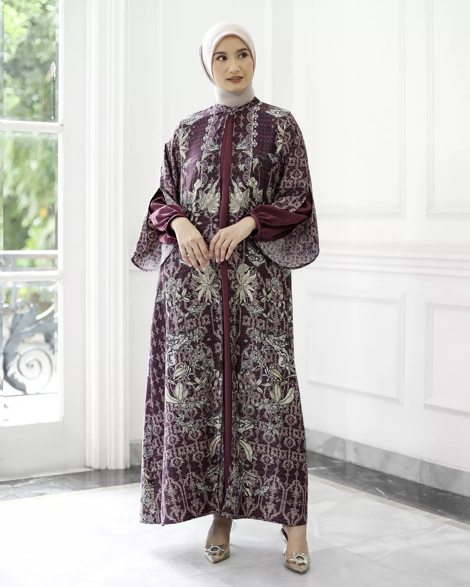 Geulis.id RAMYA SET DRESS - Burgundy