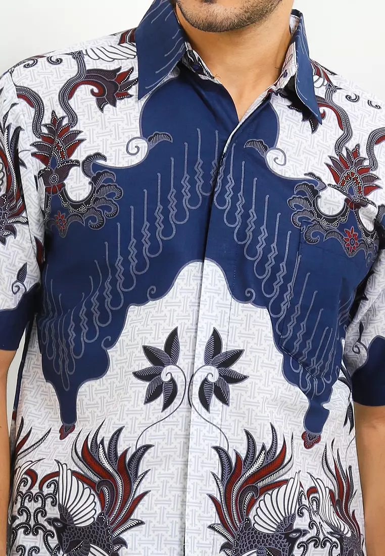 Delvin Shirt Kemeja Batik Pria Pendek