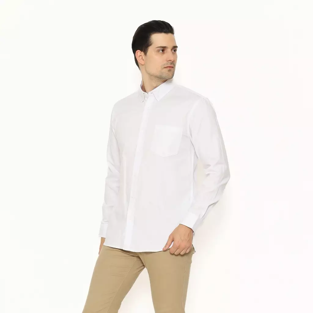 AMK Kemeja Pria Lengan Panjang SHS CHIKO L/S White