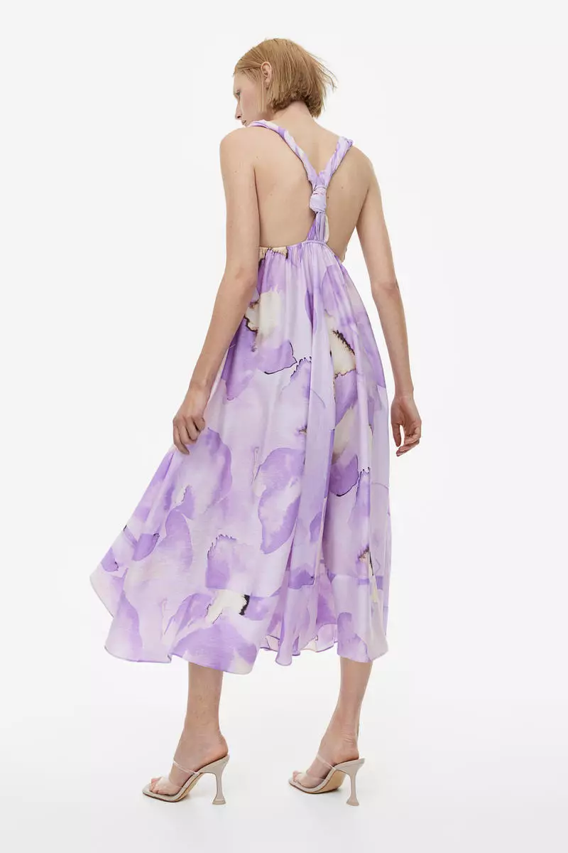 Lyocell-blend midi dress