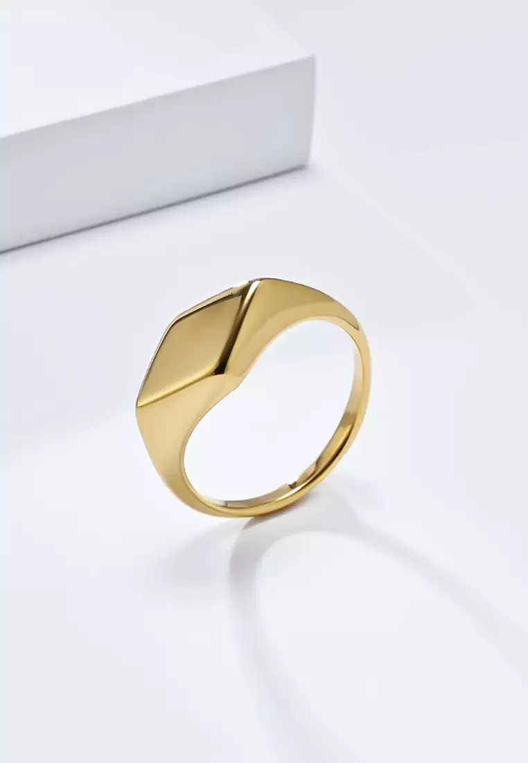 Titanium Steel Rhombus Ring JW QF-JZ990