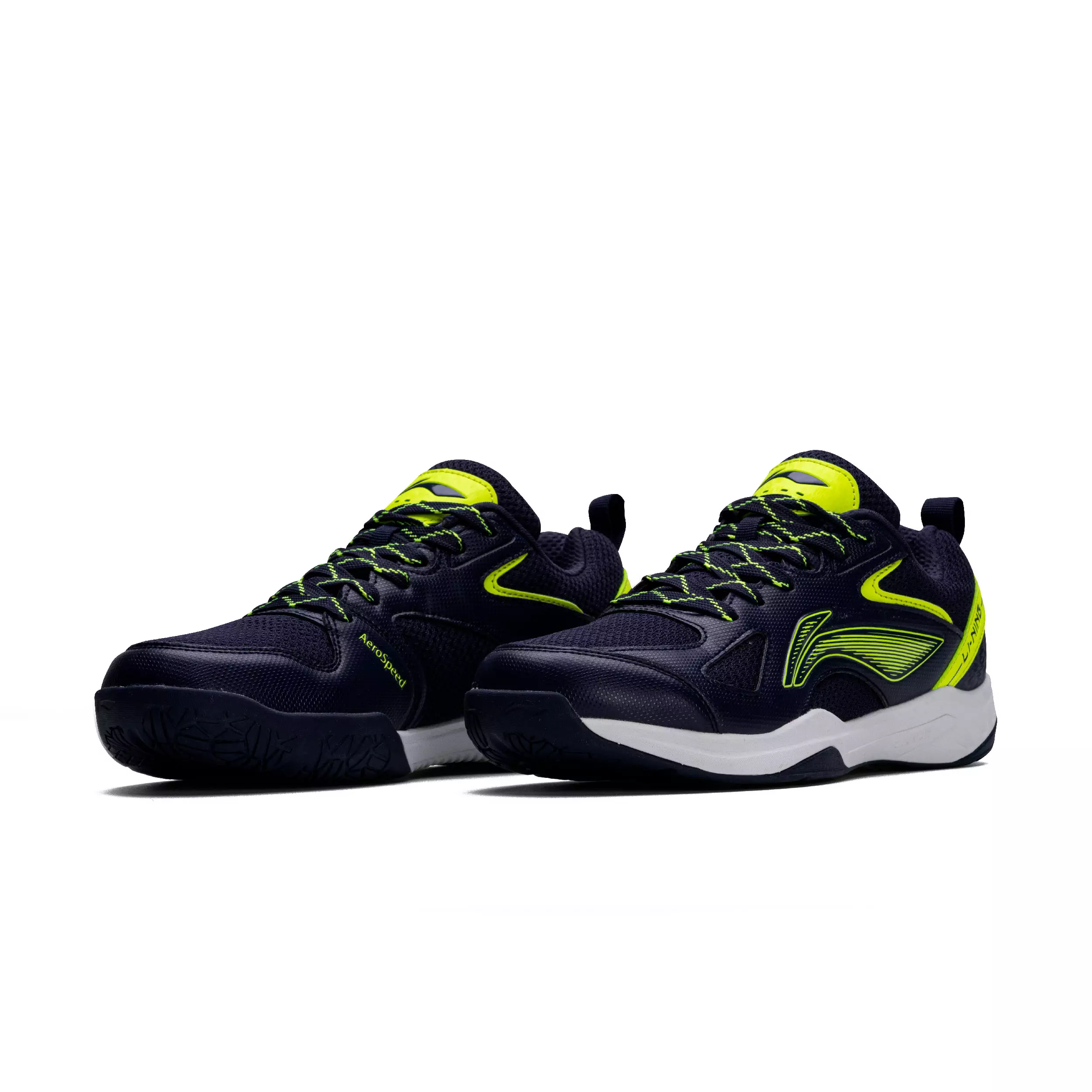 Li-Ning Badminton Shoes Aero Speed AYTU029-3 Free Grip Navy/Lime