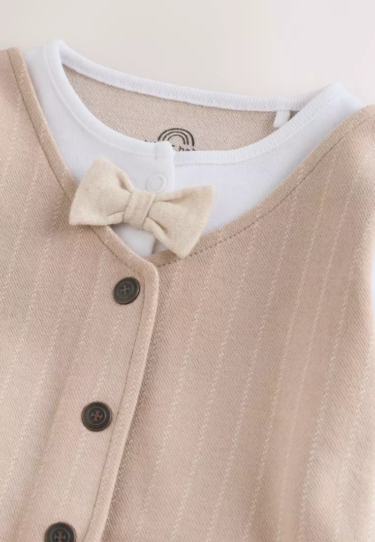 Smart Bow Tie Baby Sleepsuit