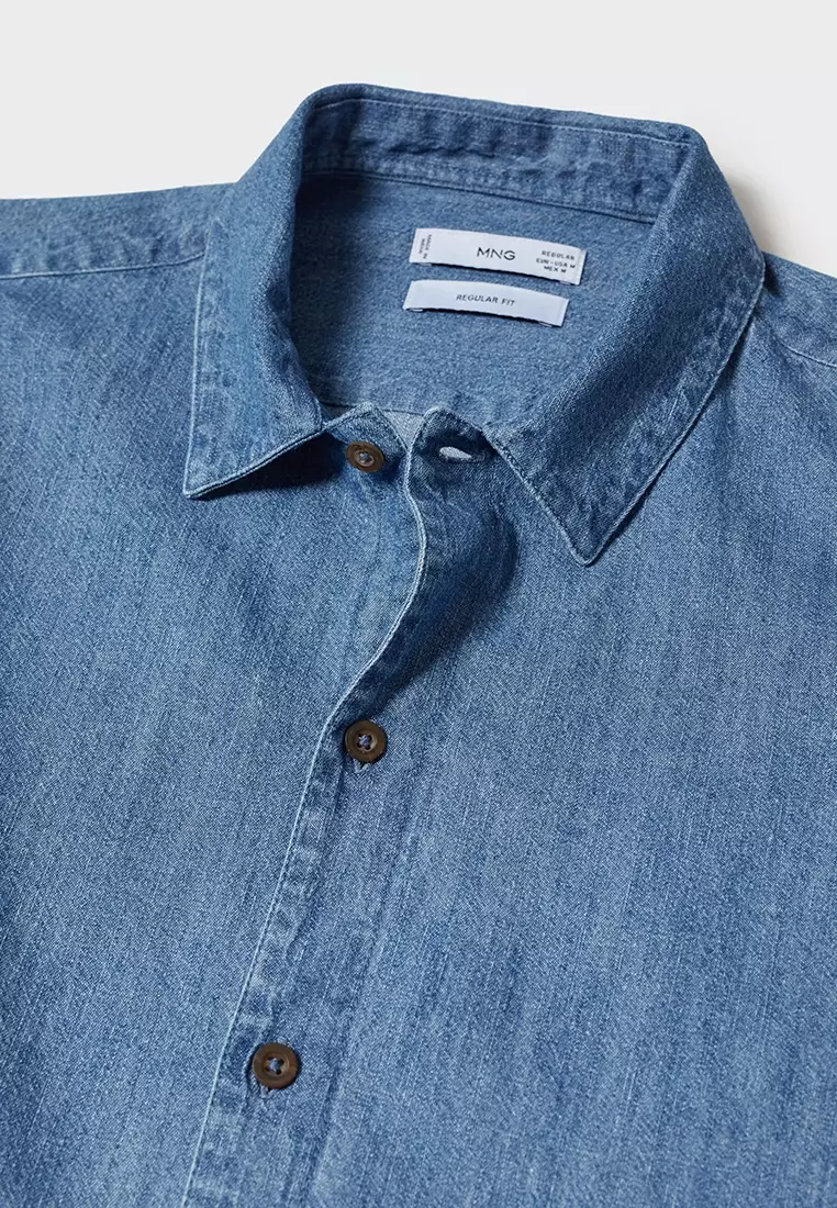 100% cotton chambray shirt - Men