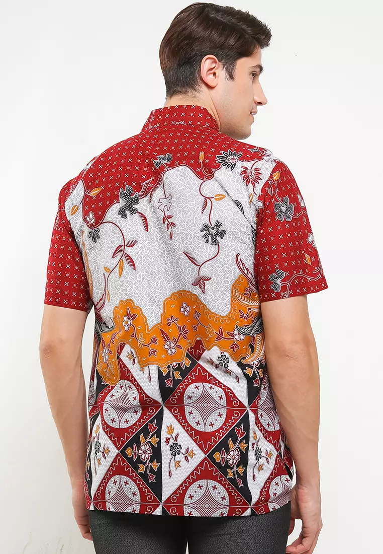 Phineas Kemeja Batik Premium Pria Casual Modern Lengan Pendek