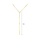 Glamorousky silver Fashion Simple Plated Gold 316L Stainless Steel Y-tassel Pendant with Necklace 378A8AC2622E87GS_2
