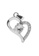 Elfi white Elfi 925 Sterling Silver With 18K White Gold Plating Silver Love Heart Crystal Stone Pendant SP31 (White) E030AACD26687BGS_2