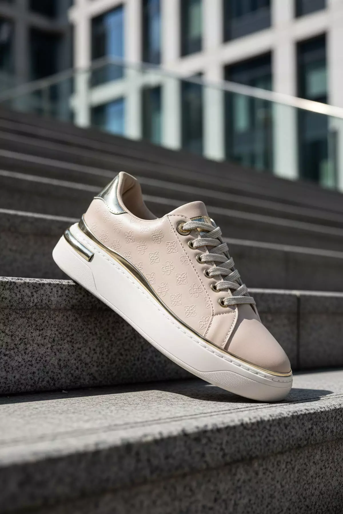 Beige-Gold Women'S Sneaker 20810