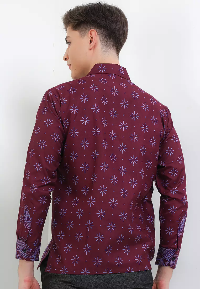 Lakeswara Kemeja Batik Exclusive Premium Pria Casual Modern Lengan Panjang