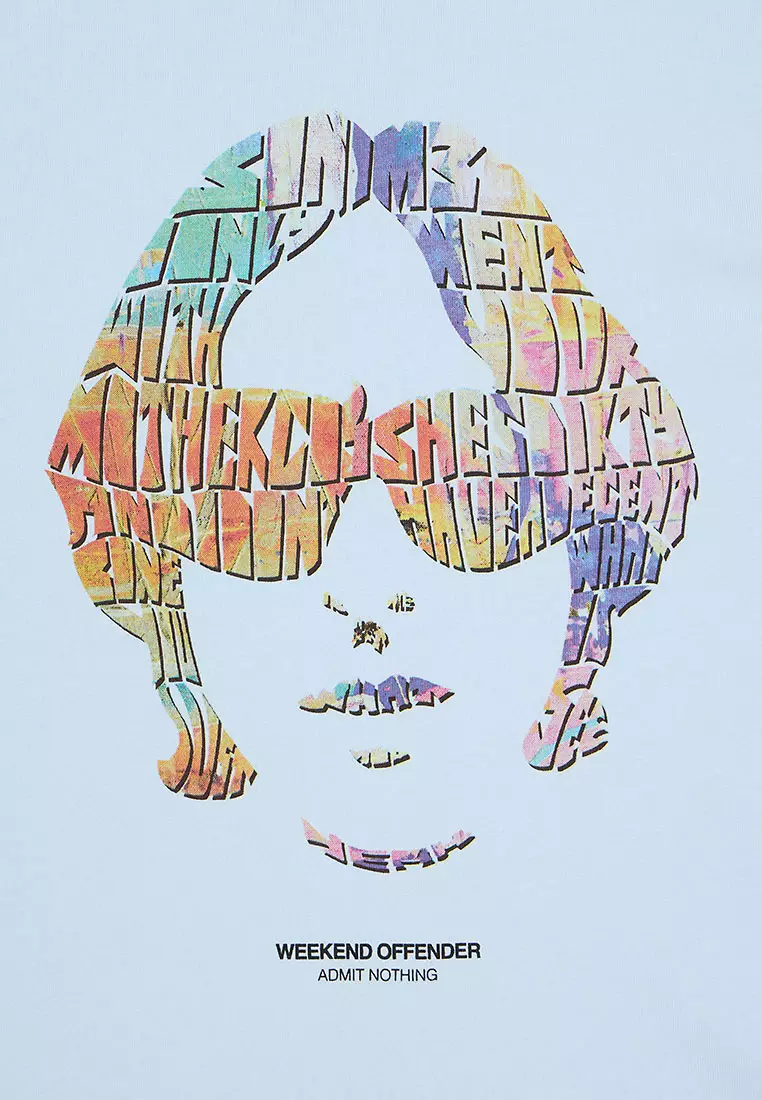 MENS OCEAN WAVE KINKY AFRO GRAPHIC TEE