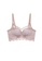 ZITIQUE pink Women's 3/4 Cup Push  Up Deep V Lace Lingerie Set (Bra and Underwear) - Pink 20EE0USA29F3FEGS_2