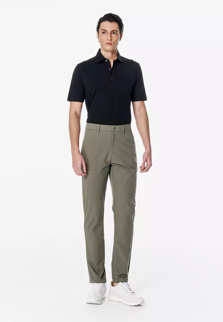 Black Cutaway Collar Polo Shirt