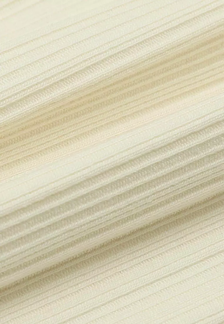 Buy Urban Revivo Ribbed Knit Cotton Slim Button Front T-shirt 2026 ...