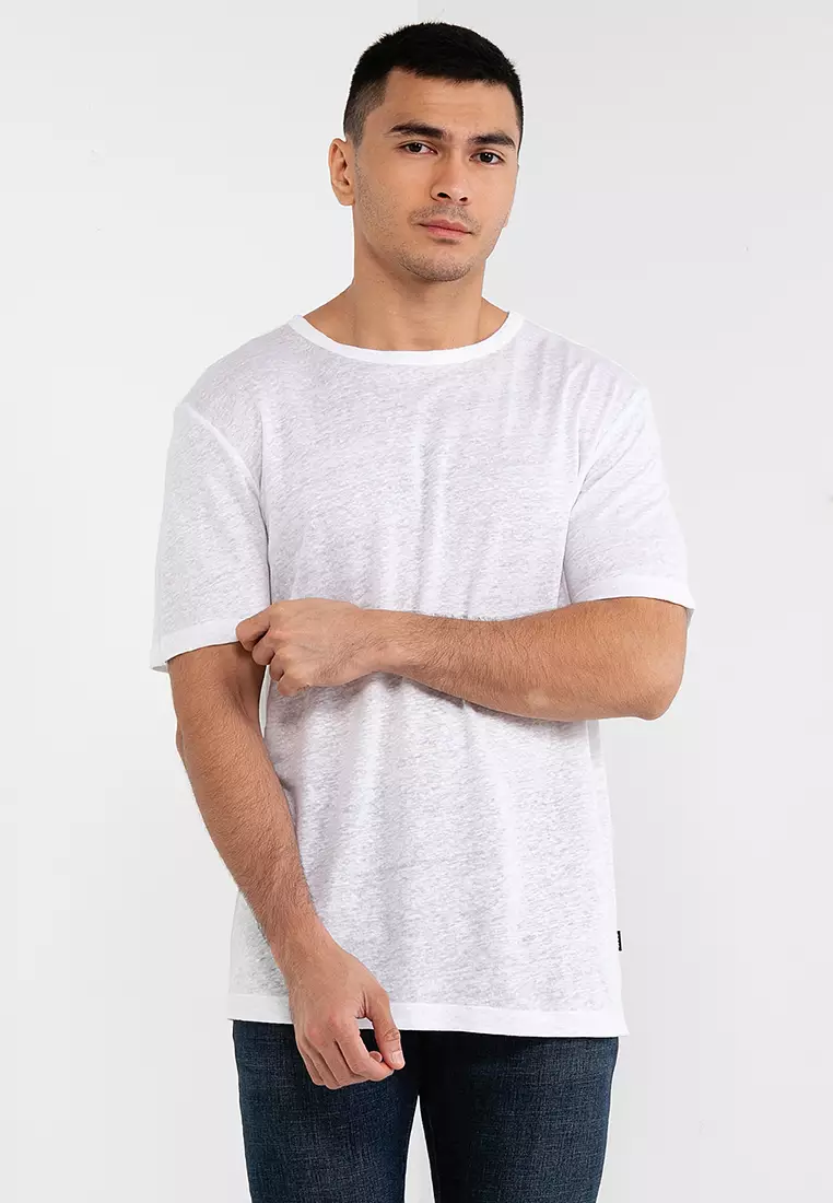 Buy BOSS Linen Regular Fit T-Shirt 2025 Online ZALORA