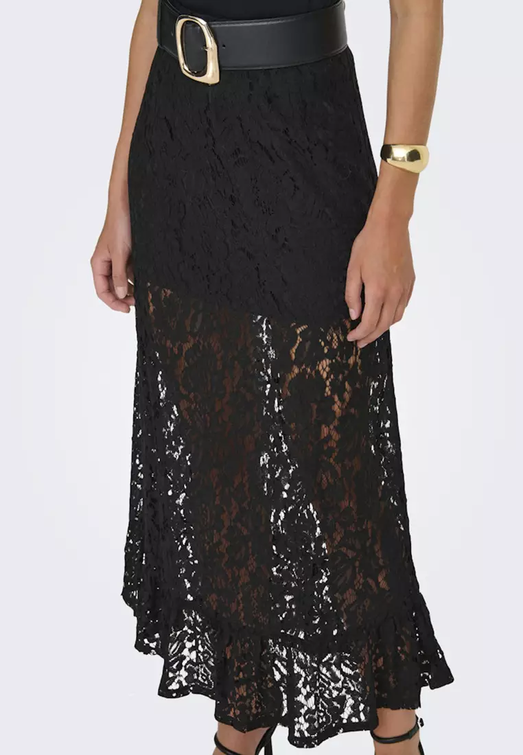 Lace Jersey Skirt