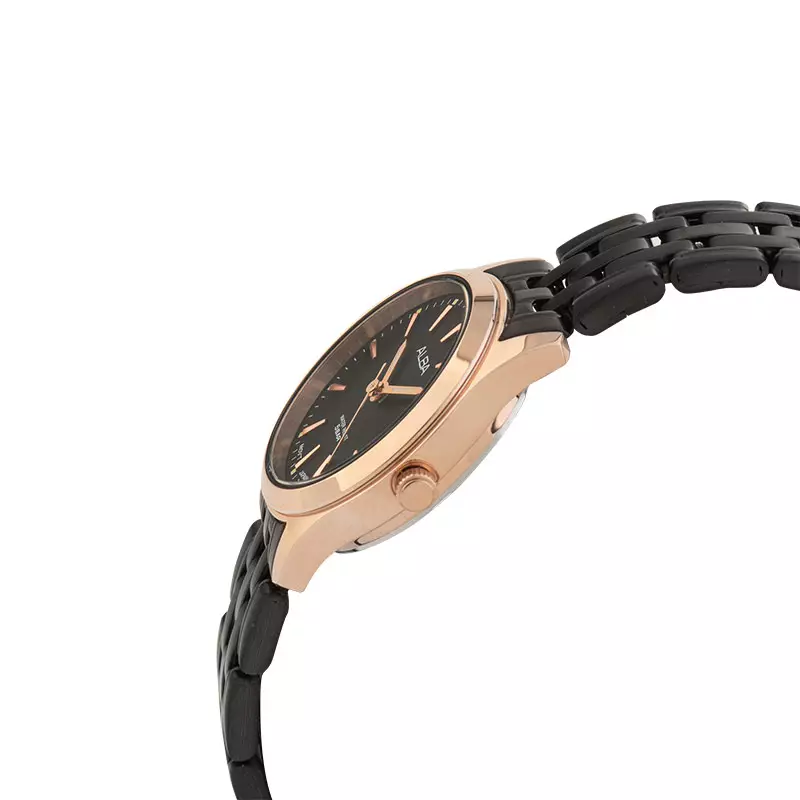 Jam Tangan Wanita Alba AH7BM6X1 Ladies Black Dial Black Stainless Steel Strap