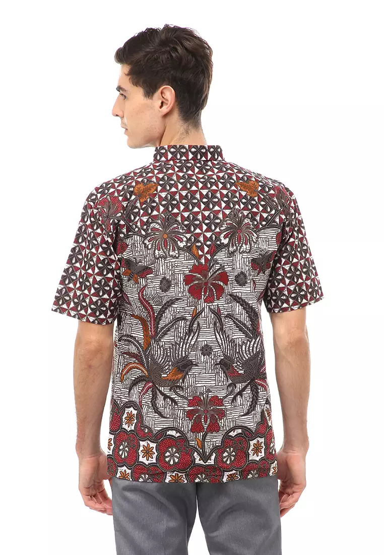 Kendrick Atasan Formal Kemeja Batik Pria Dhani Short Sleeve Full Furing Material Cotton ORIGINAL