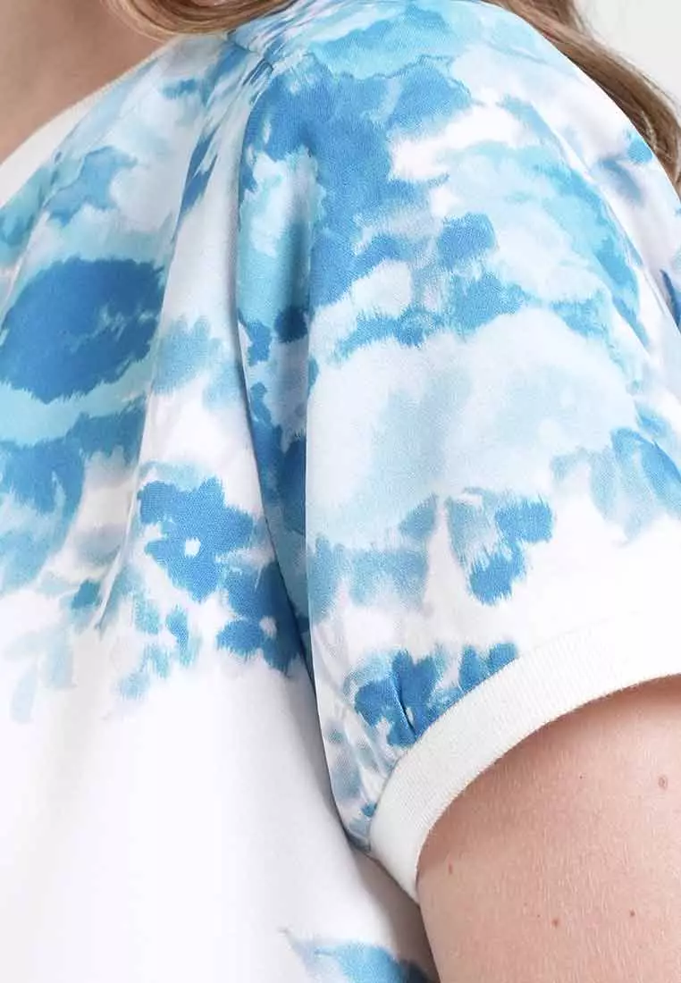 Glenda Watercolor Floral Blouse