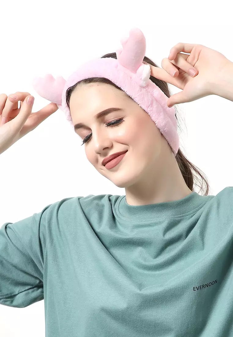 Diana Bandana Tanduk Rusa Tekstur Lembut And High Quality - Pink