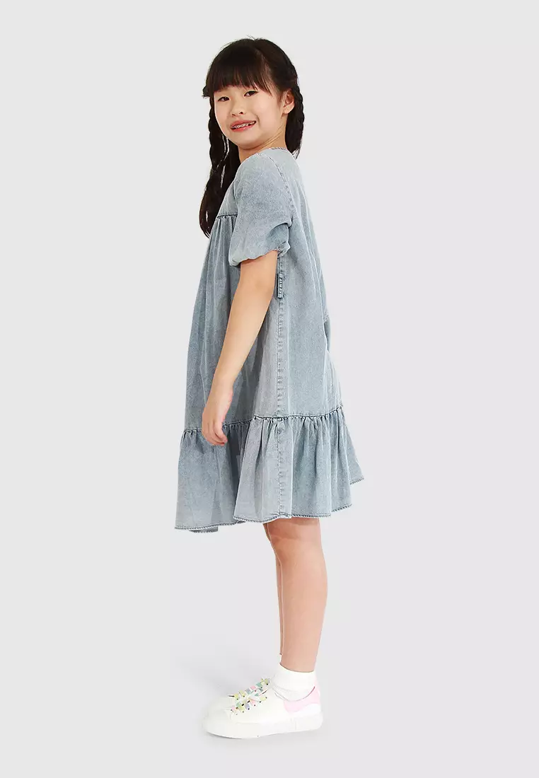 Belle & Bloom Pure Love Dress in Mid Denim