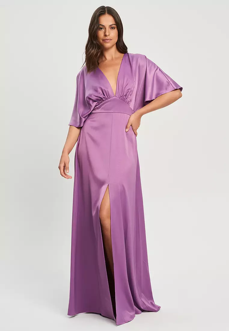 Purple maxi dress top