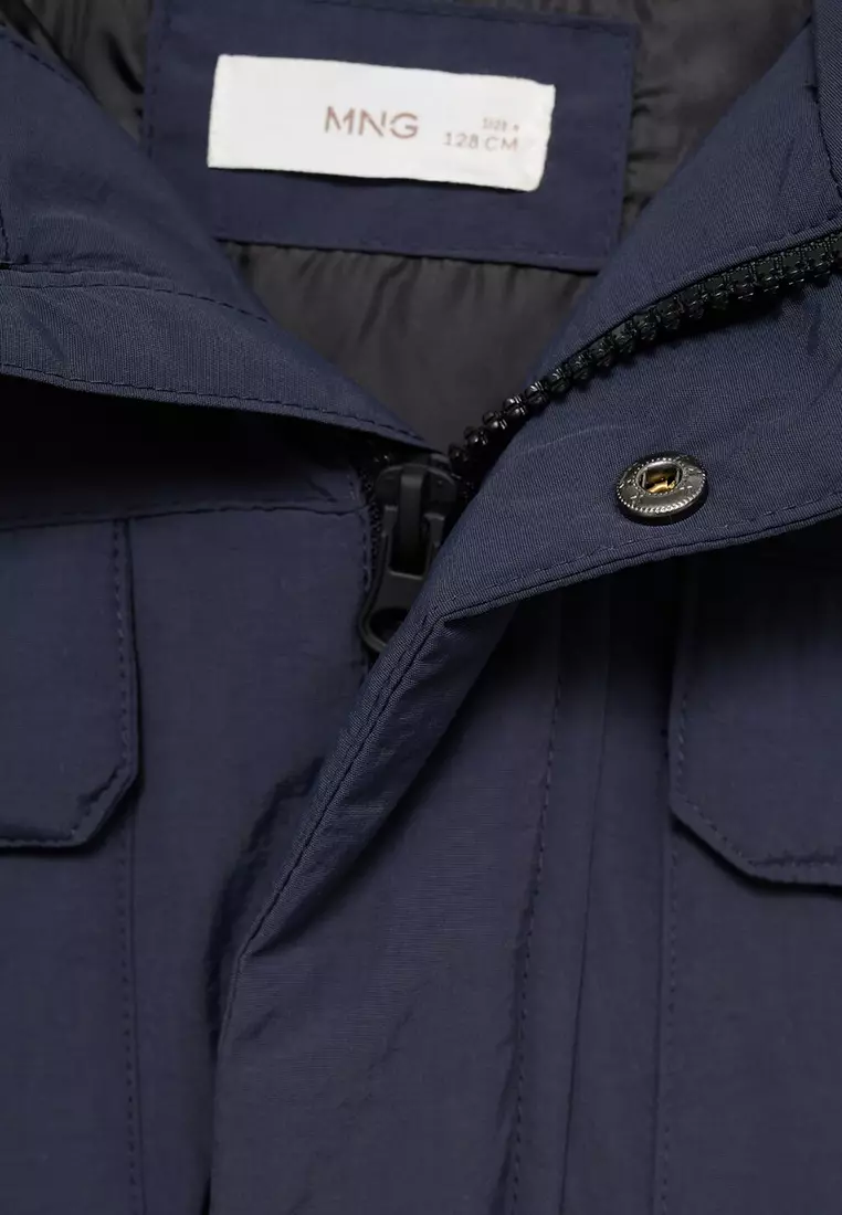 Anorak With Shearling-Effect Hood