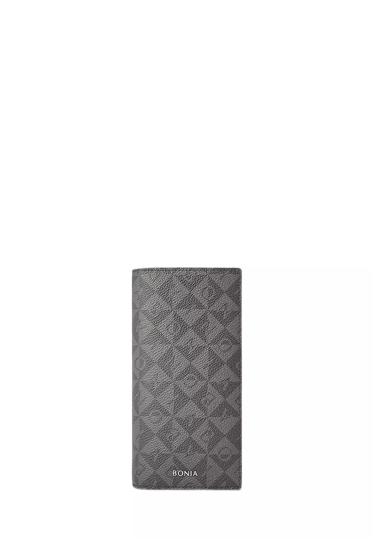 Buy BONIA Medium Grey Alvaro Monogram Long Wallet Online | ZALORA Malaysia