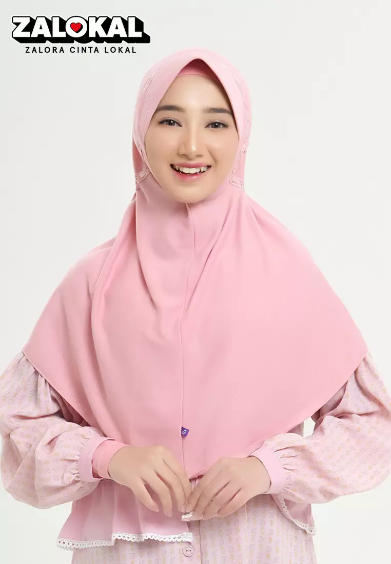 RABBANI - Kerudung Sekolah Instan Hemy KAA - Pink Dharma Wanita