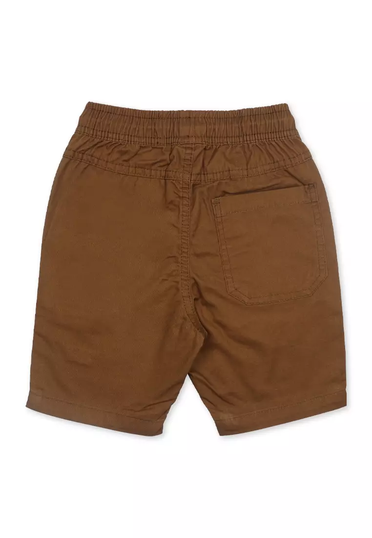 Boys Twill Jogger Short with Embro Details