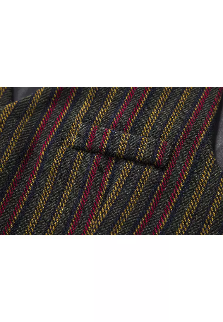 V-Neck Striped Suit Vest ZQ-M93