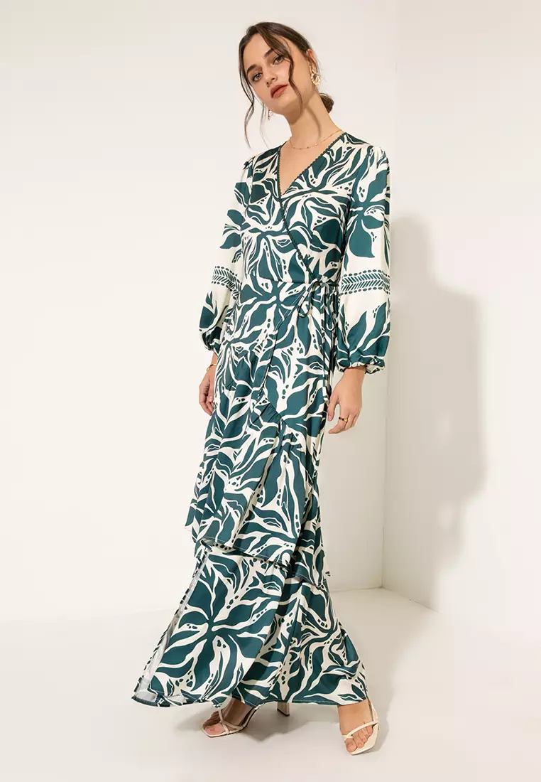 Zalia Recycled Polyester Tribal Wrap Dress 2024 | Buy Zalia Online | ZALORA  Hong Kong