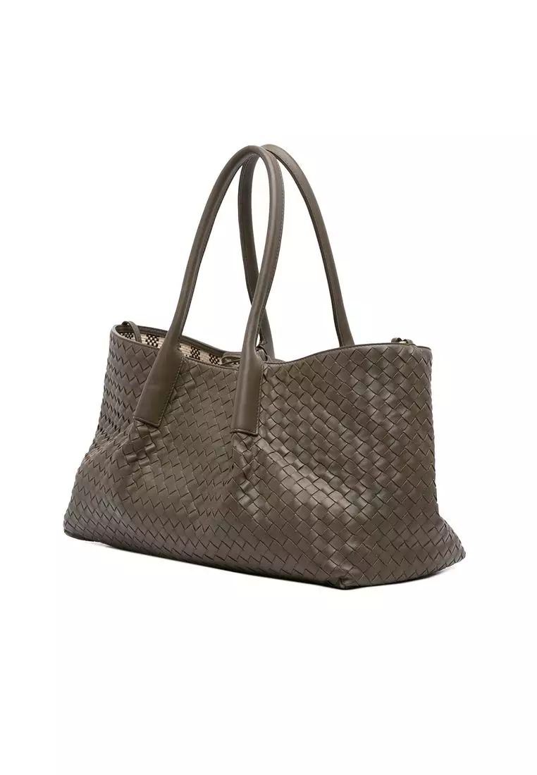 Pre-Loved Bottega Veneta Large Calfskin Intrecciato Pinacoteca Tote