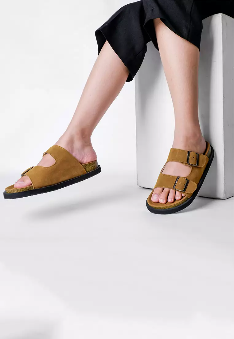 Pamole Sandal Wanita Kekinian Sendal Cewek - Magi Series Coklat