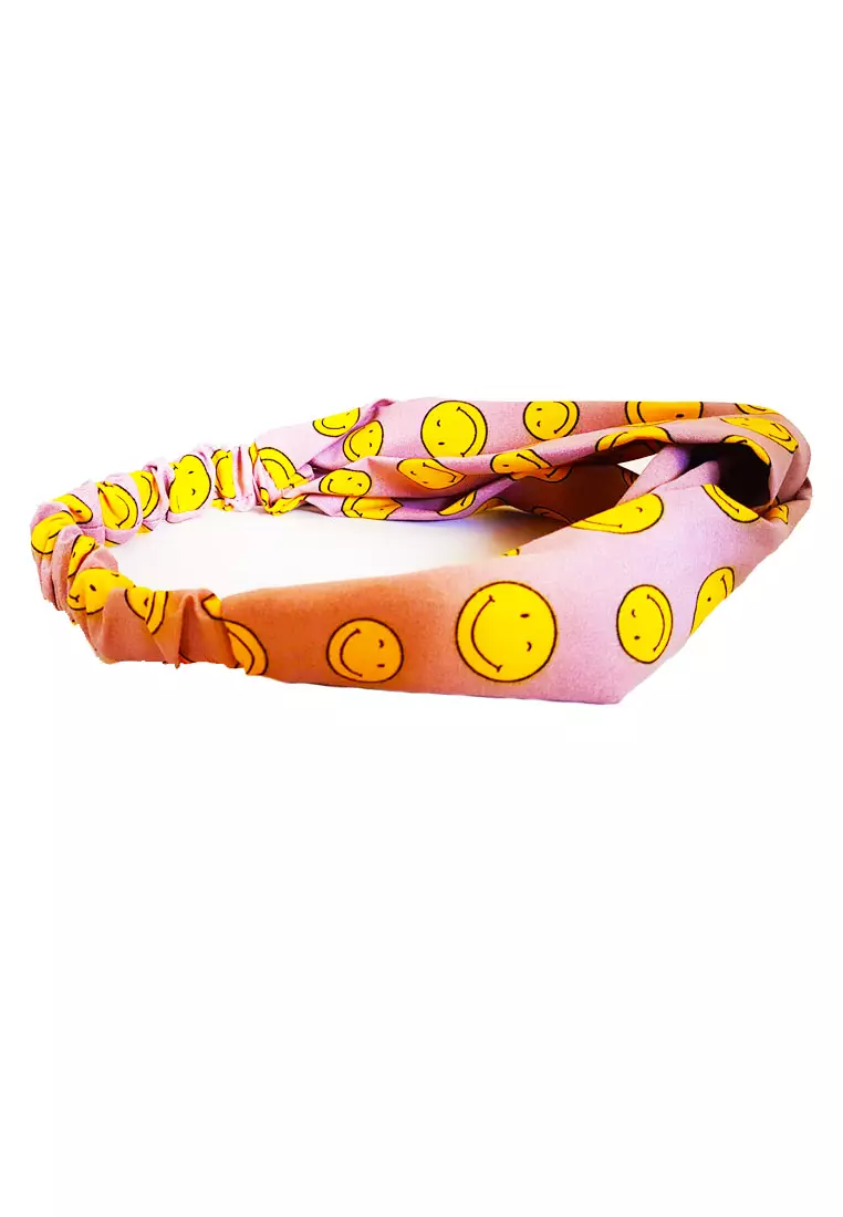Twisted Headband Emoticon Dusty Pink