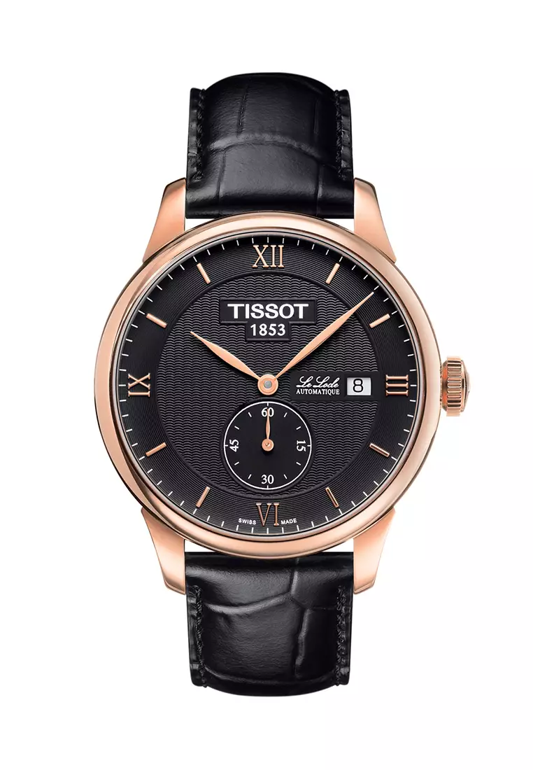 Buy Tissot Le Locle Petite Seconde Men s Black Leather Strap and