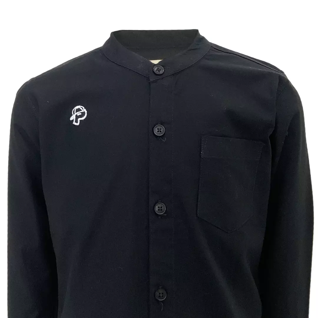 Pingu Kemeja Anak Laki Laki Granded Polos Panjang Hitam D94800132D