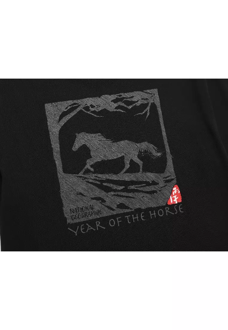 男女同款馬年圖案短袖 T 恤