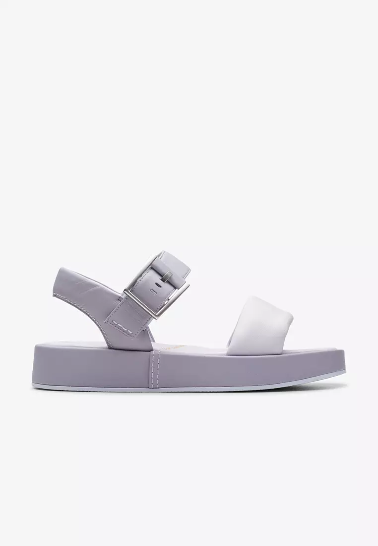 Discount on Clarks  shoes - SKU: Alda Strap Flatform Sandal Lilac Combi