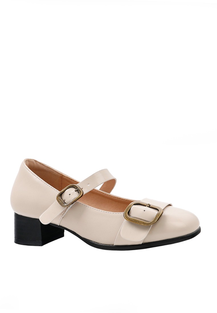 VANSA Vintage Mary Jane Mid Heel Pumps VSW-H4018