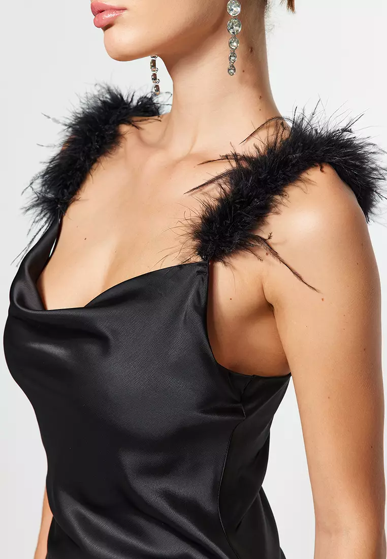 Cowl Neck Midi Dress