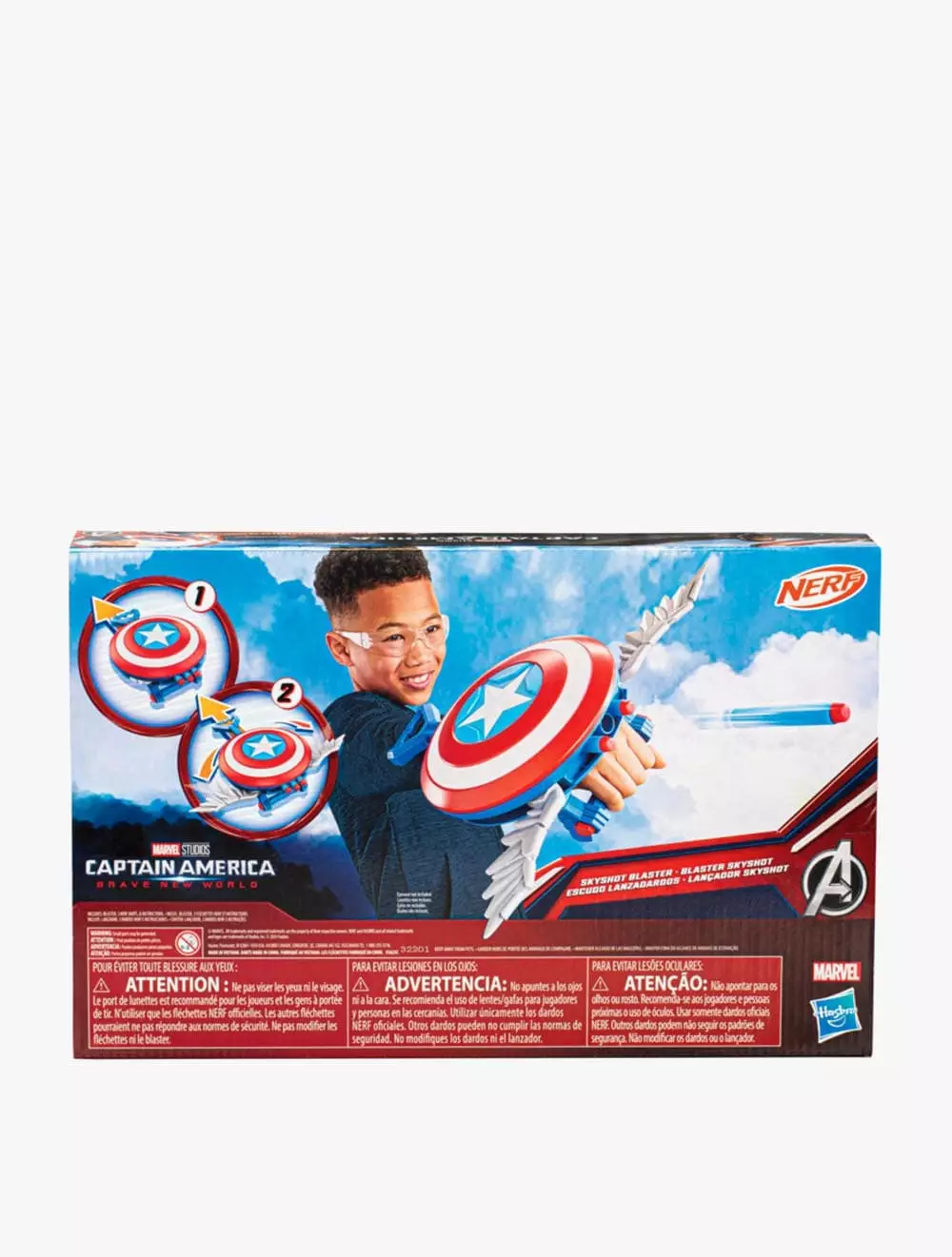 Jual Avengers Marvel Studios Captain America BNW NERF Skyshot