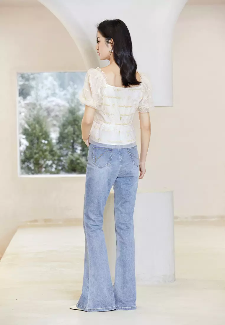 Summer Spring Puff Sleeve Blouse