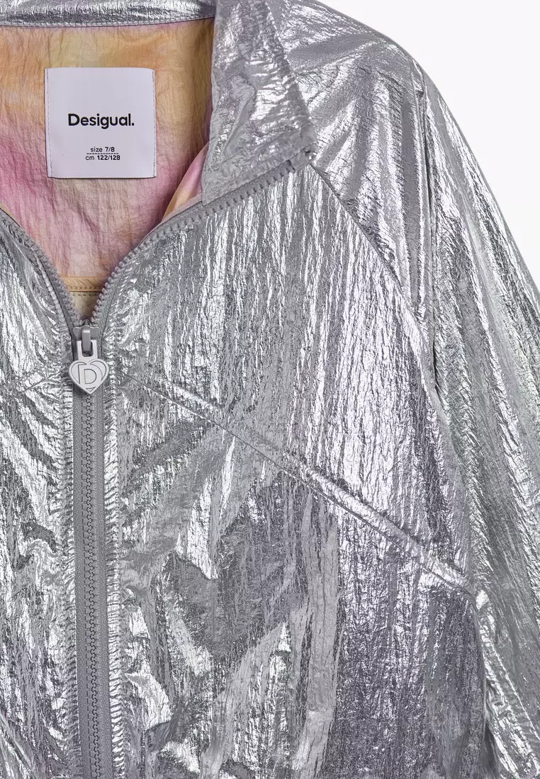 Reversible silver jacket
