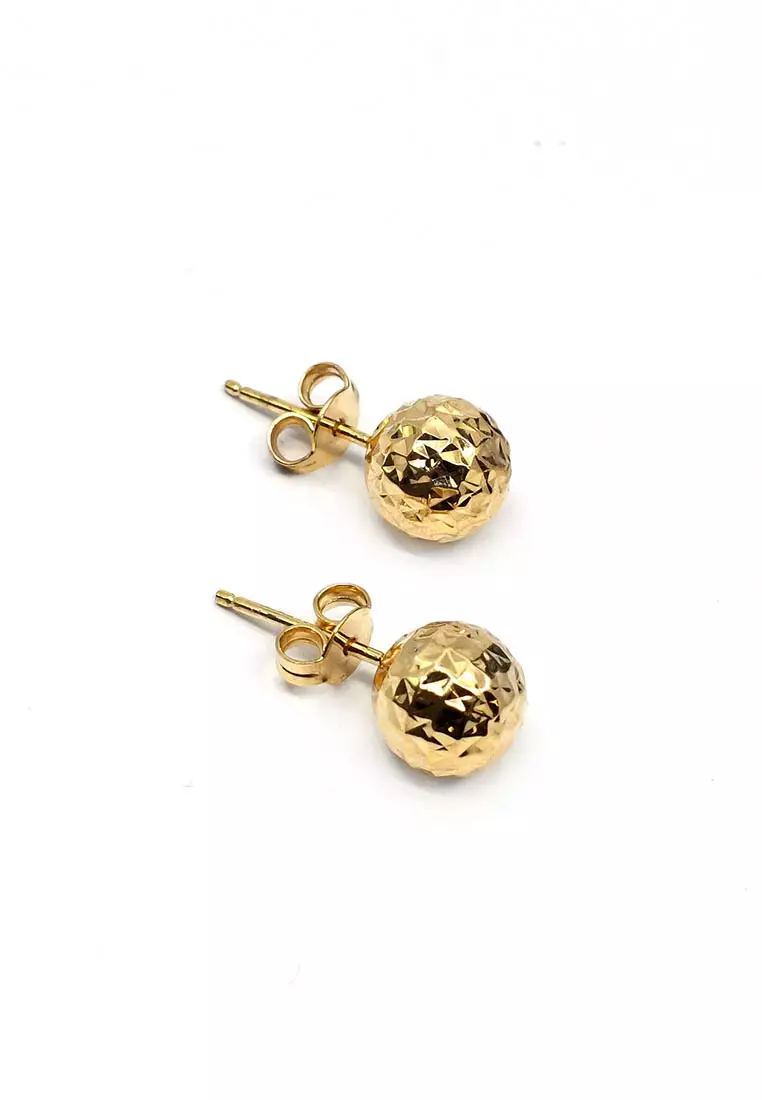18K Italian Made Yellow Gold Earrings