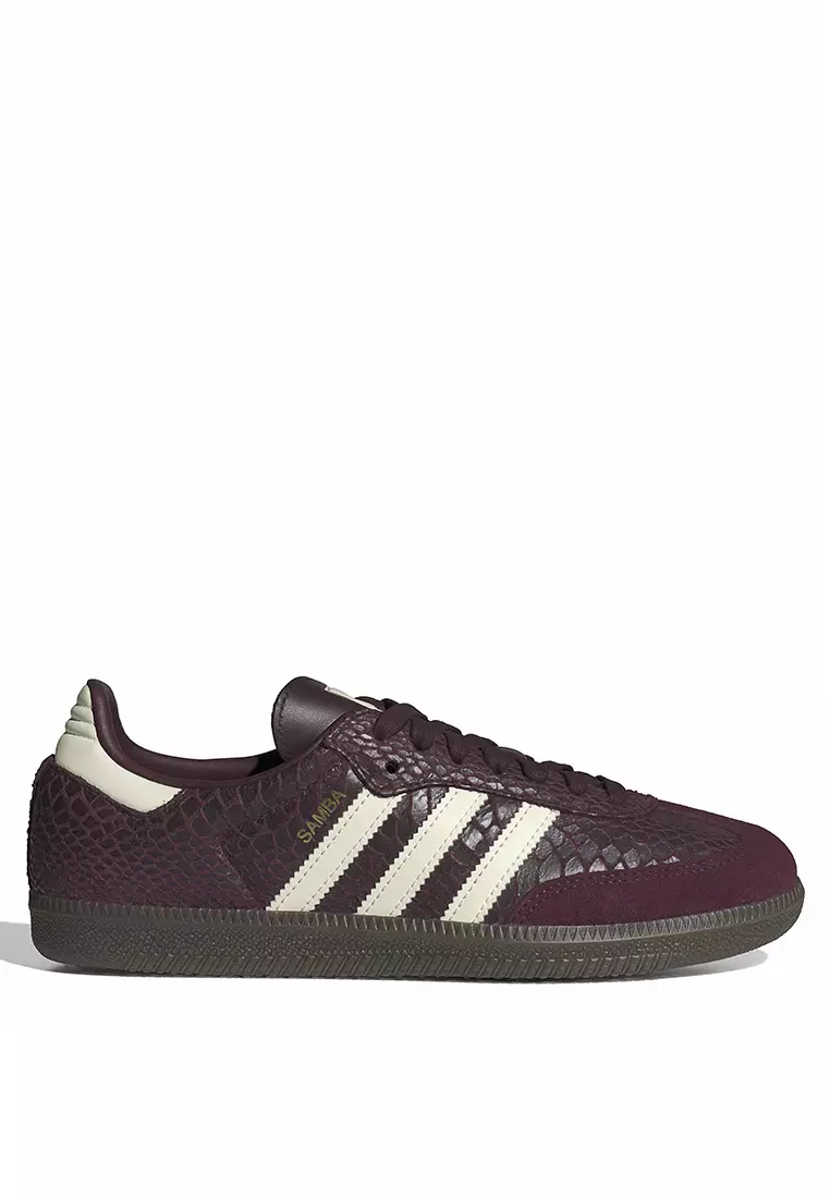 adidas gazelle silver green womens Samba Lux Shoes Maroon/Off White/Noble Maroon – Karen Walker