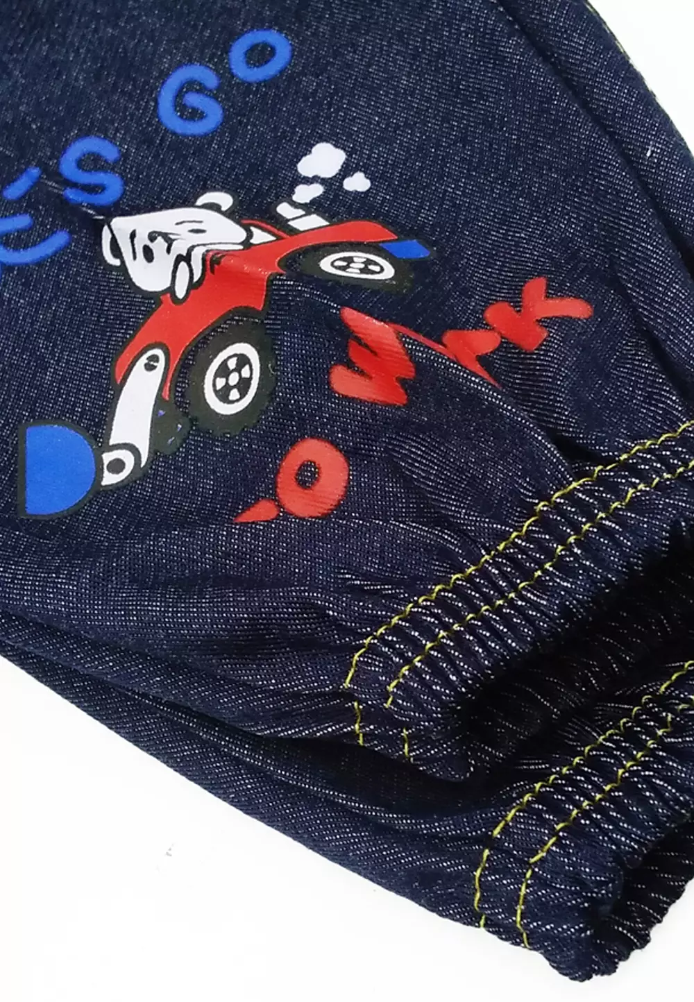 Wakakids Setelan Bayi Laki Laki Baju Lengan Pendek Anak Usia 12 Bulan Hingga 18 Bulan Set Celana Jeans Jogger Motif Bear 3456 Merah